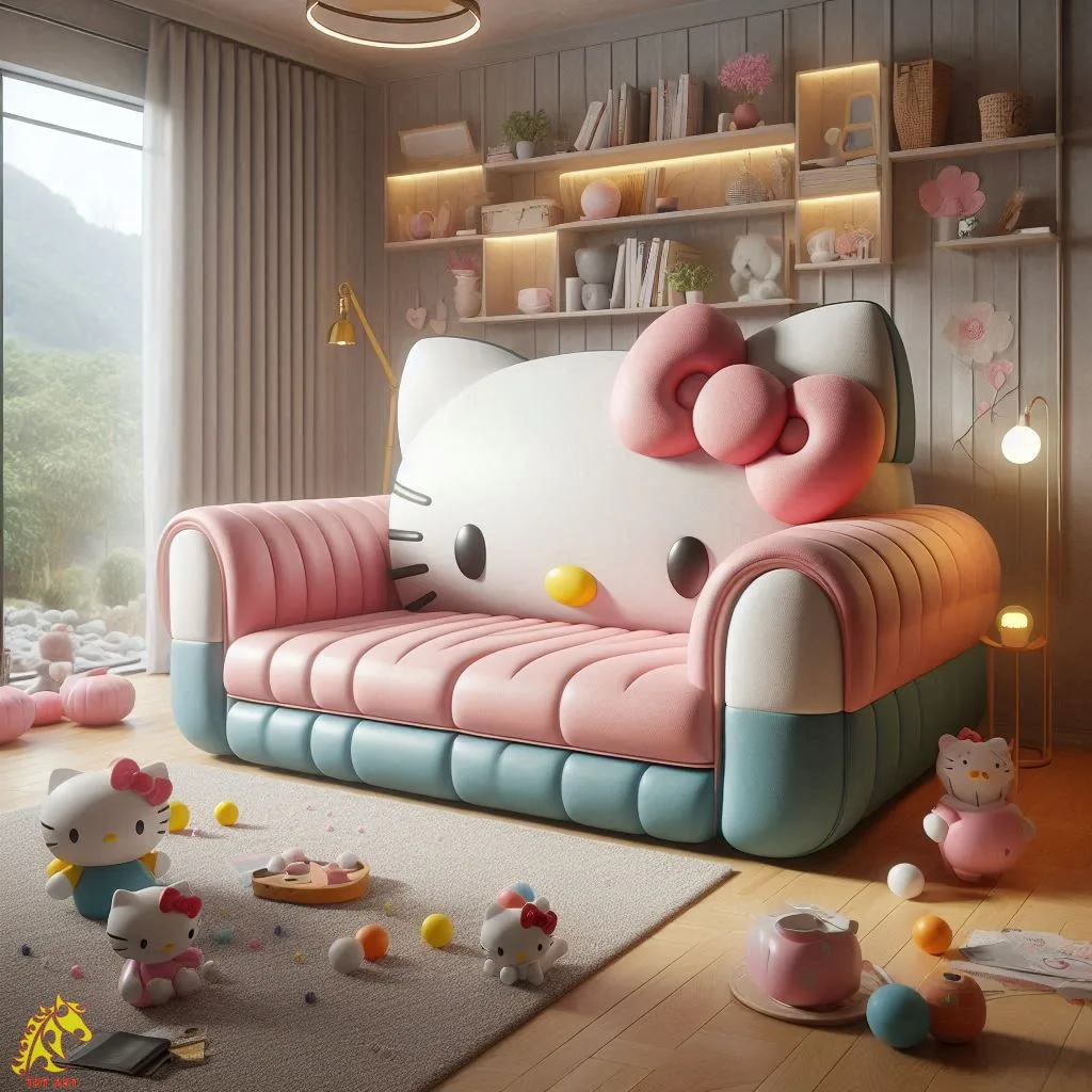 Hello Kitty-Inspired Sofa: Whimsical Charm for Your Living Space