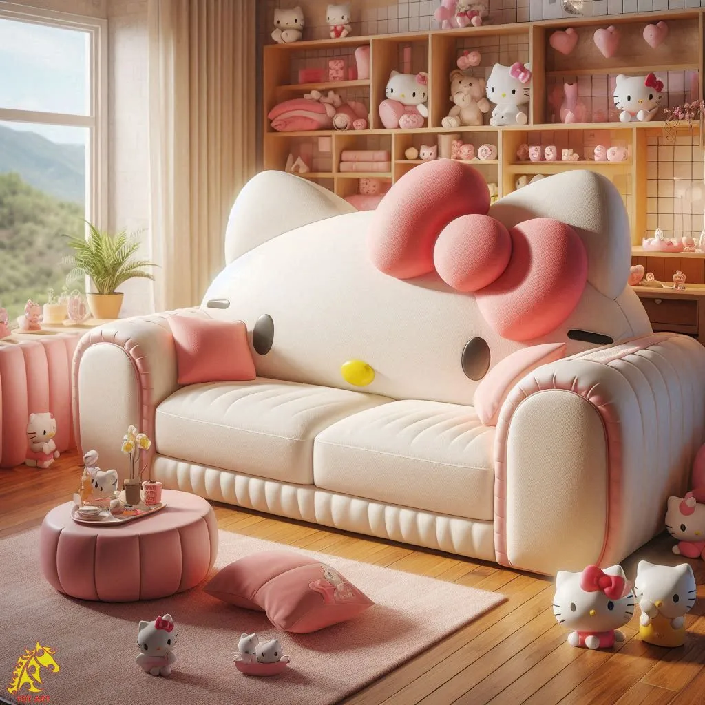 Hello Kitty-Inspired Sofa: Whimsical Charm for Your Living Space