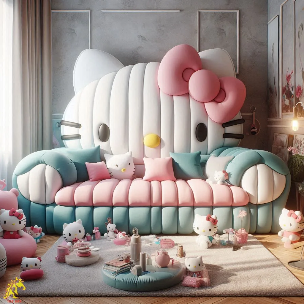 Hello Kitty-Inspired Sofa: Whimsical Charm for Your Living Space