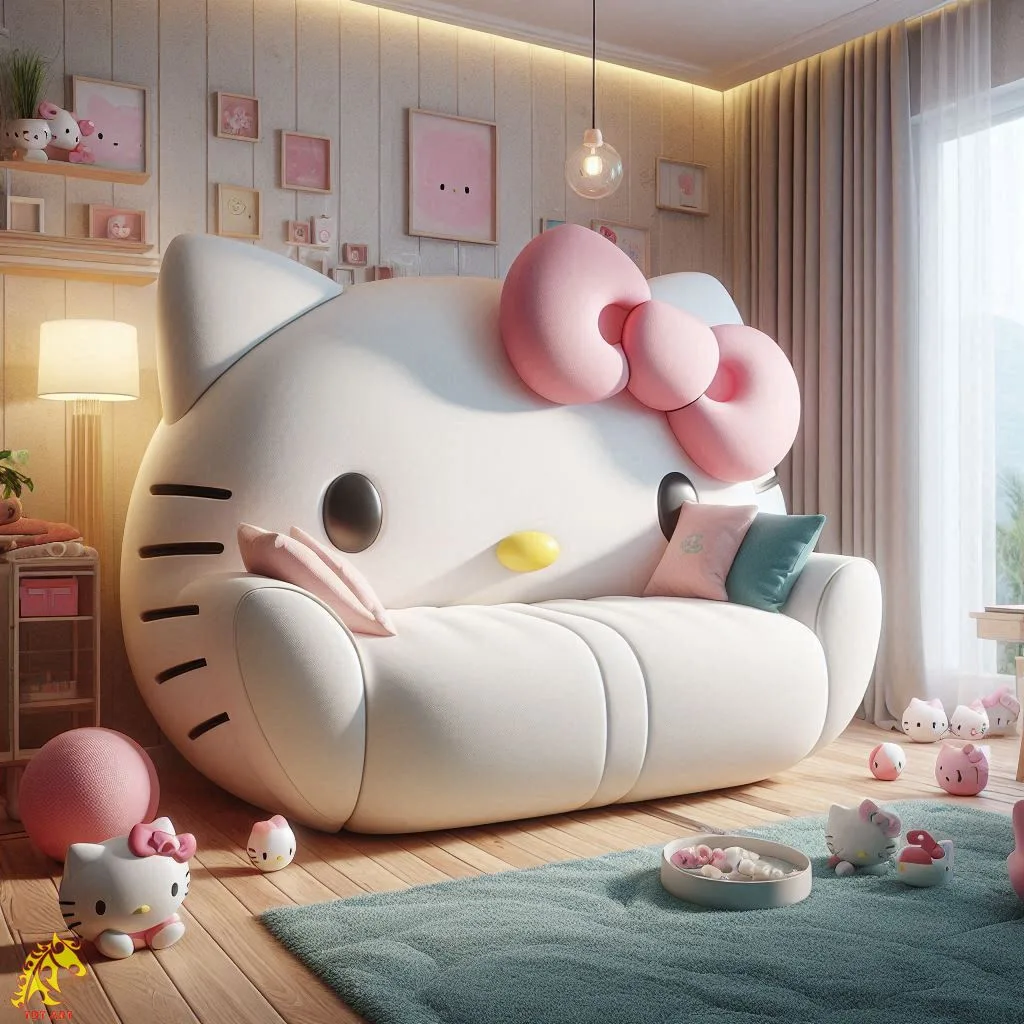 Hello Kitty-Inspired Sofa: Whimsical Charm for Your Living Space