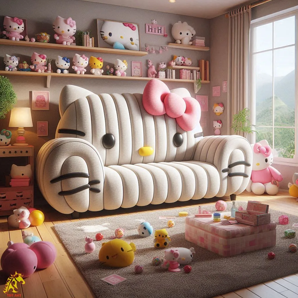 Hello Kitty-Inspired Sofa: Whimsical Charm for Your Living Space