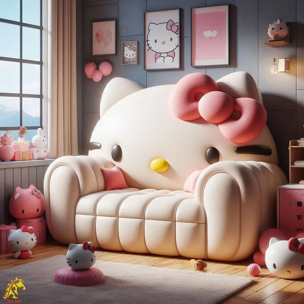 Hello Kitty-Inspired Sofa: Whimsical Charm for Your Living Space