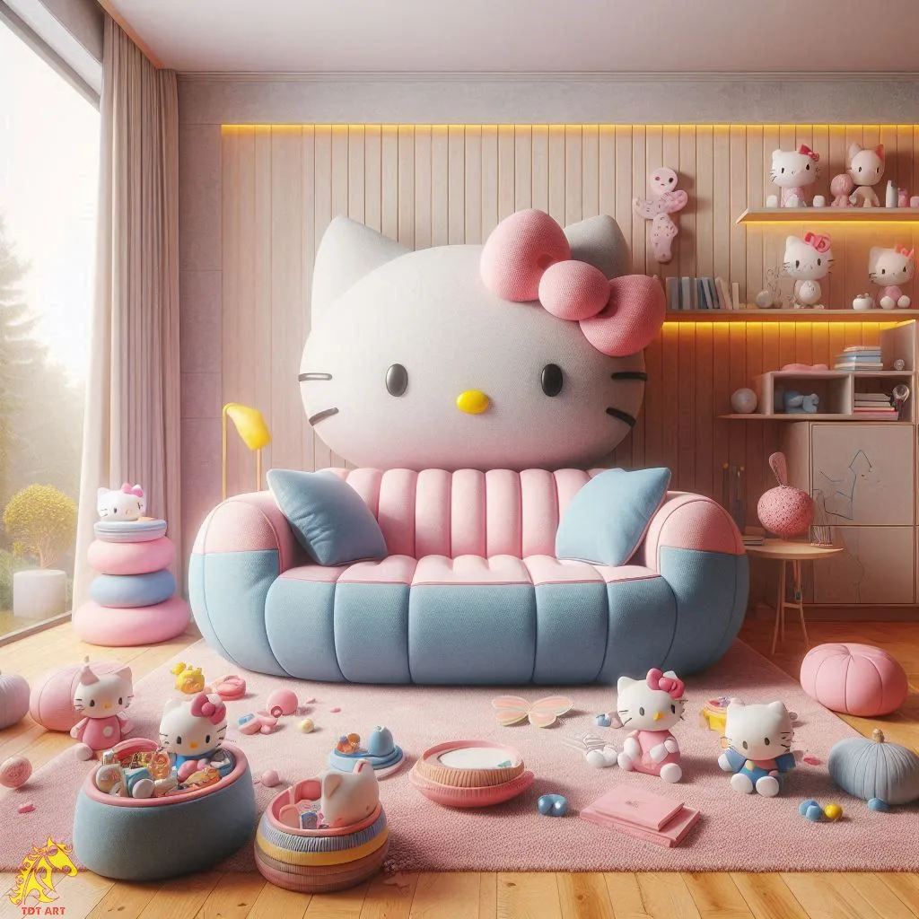 Hello Kitty-Inspired Sofa: Whimsical Charm for Your Living Space