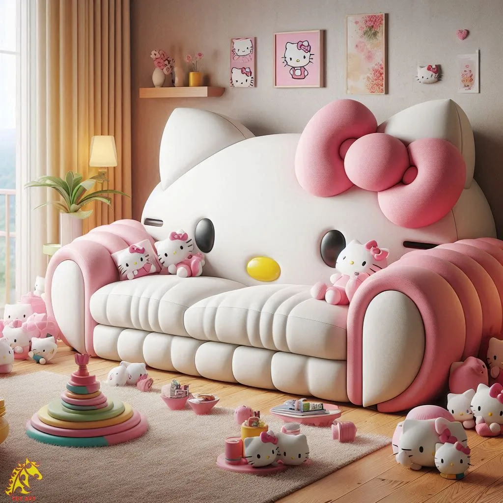 Hello Kitty-Inspired Sofa: Whimsical Charm for Your Living Space