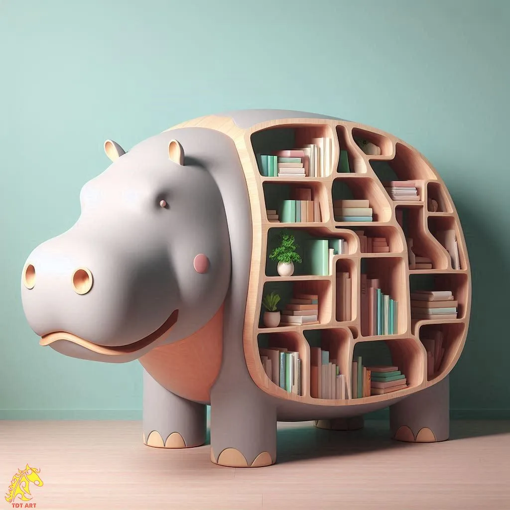 Hippo Shaped Bookshelf Design: Adding Whimsy and Functionality to Your Space