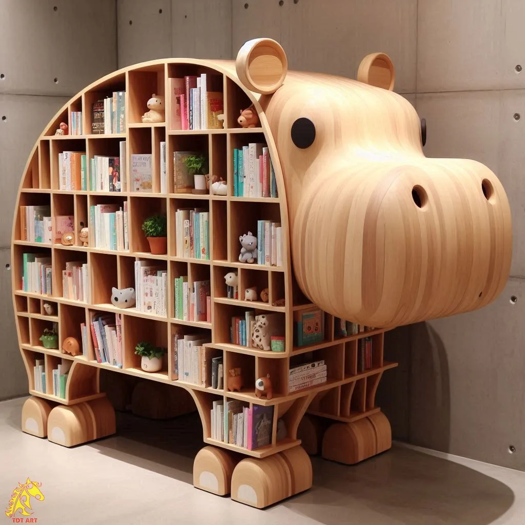 Hippo Shaped Bookshelf Design: Adding Whimsy and Functionality to Your Space