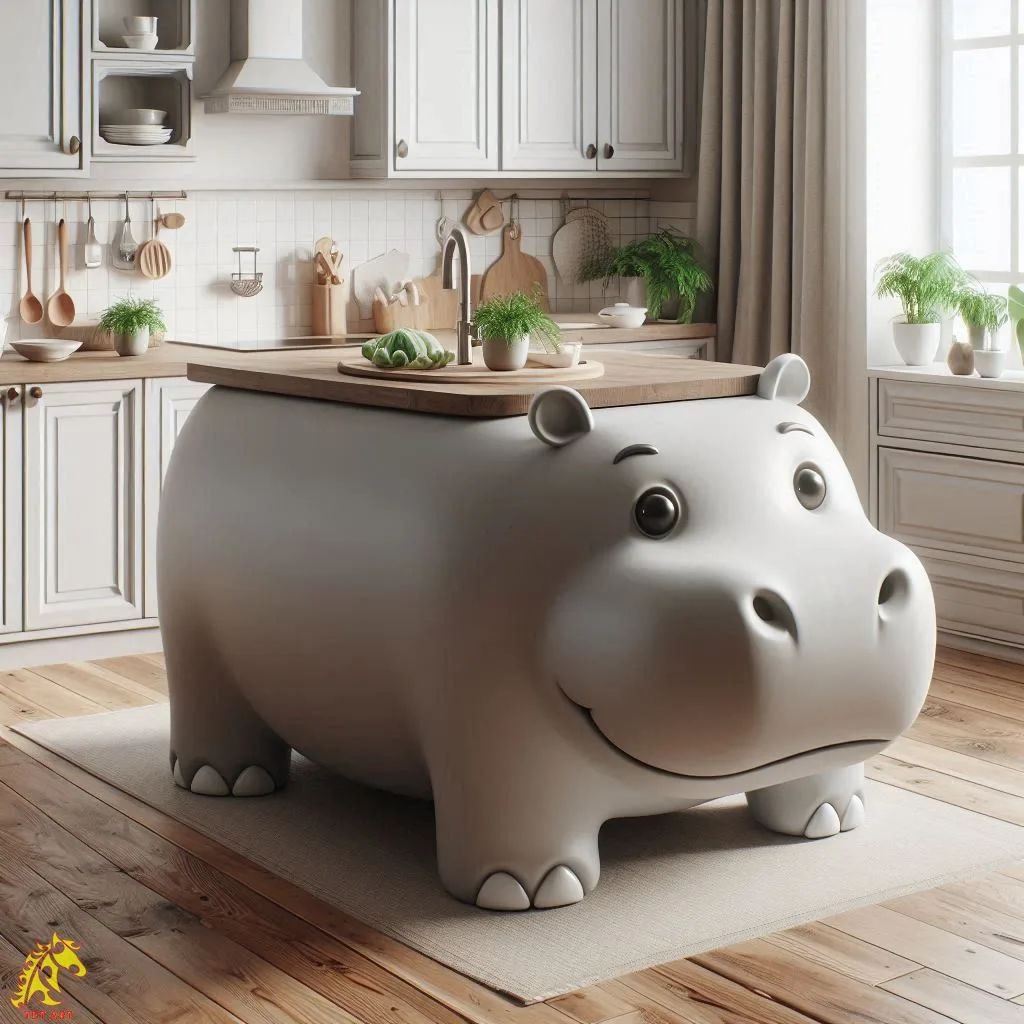 The Hippo Shaped Kitchen Island Design: A Playful Yet Functional Centerpiece for Modern Kitchens