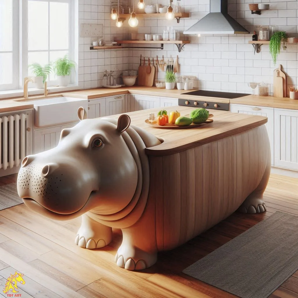 The Hippo Shaped Kitchen Island Design: A Playful Yet Functional Centerpiece for Modern Kitchens