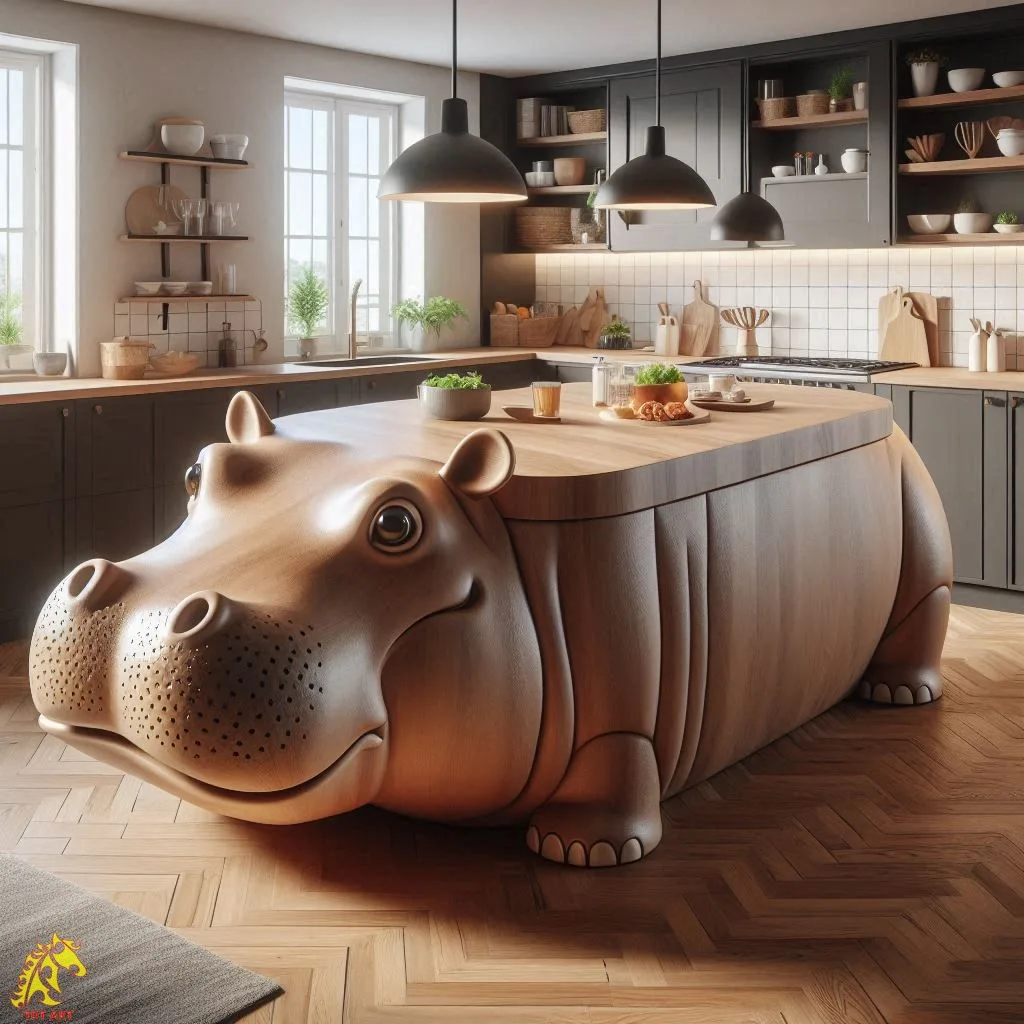 The Hippo Shaped Kitchen Island Design: A Playful Yet Functional Centerpiece for Modern Kitchens