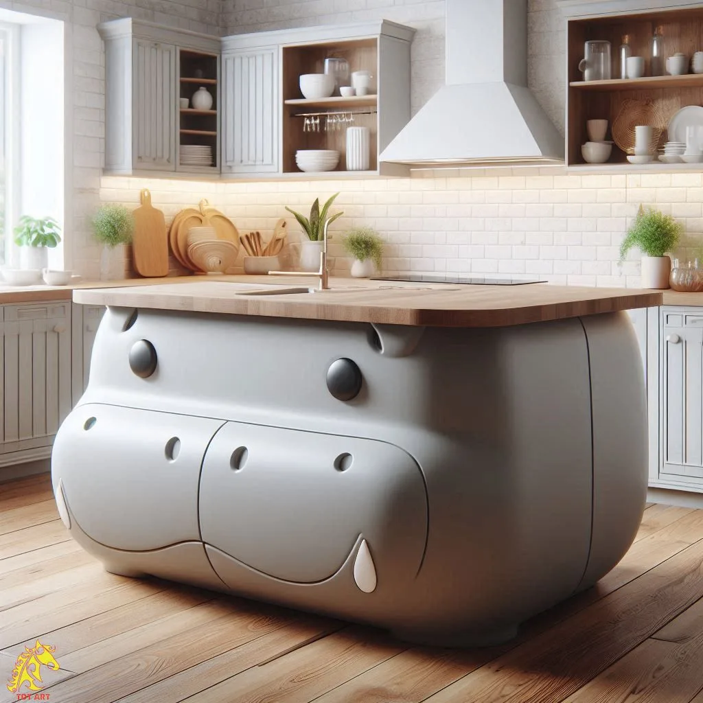 The Hippo Shaped Kitchen Island Design: A Playful Yet Functional Centerpiece for Modern Kitchens