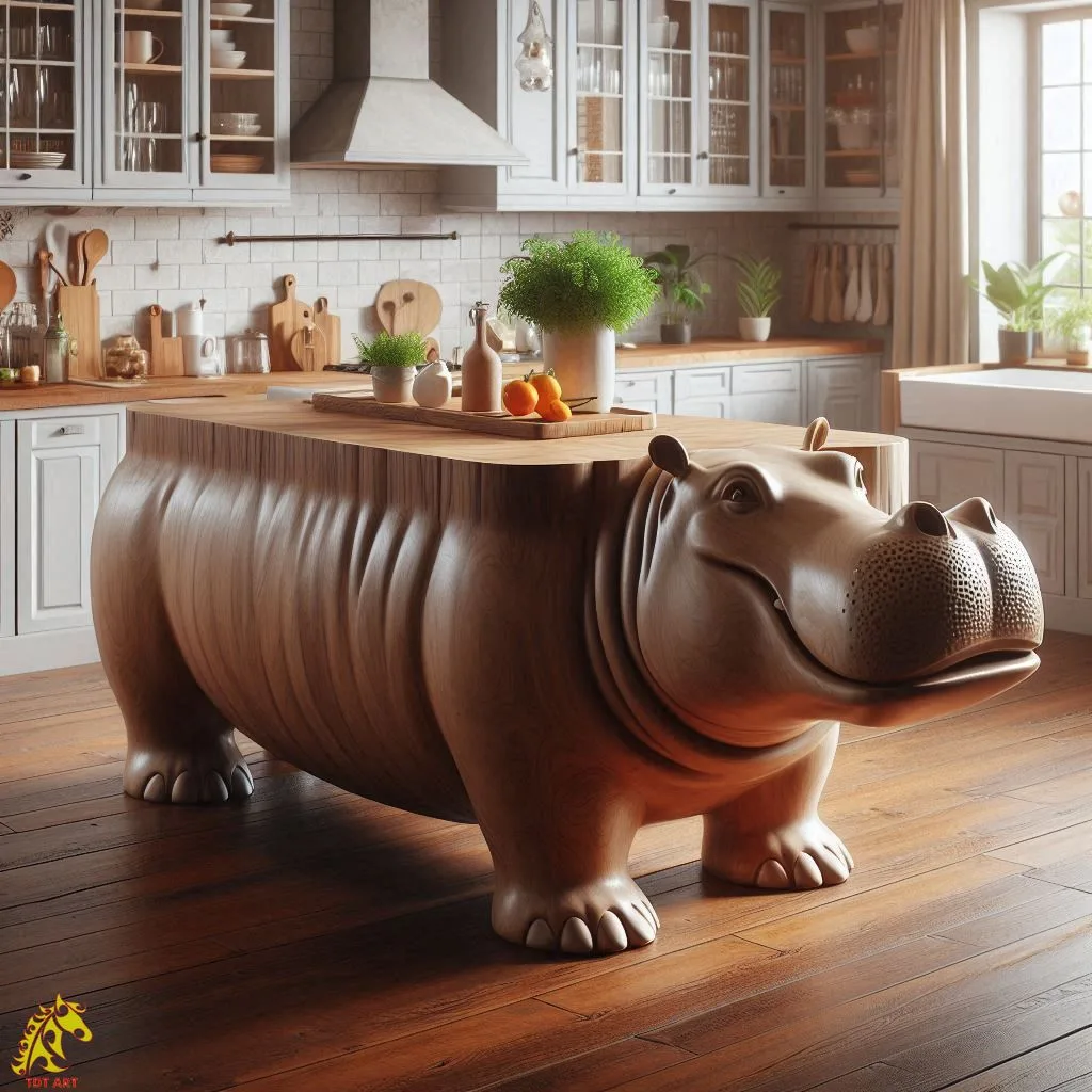 The Hippo Shaped Kitchen Island Design: A Playful Yet Functional Centerpiece for Modern Kitchens