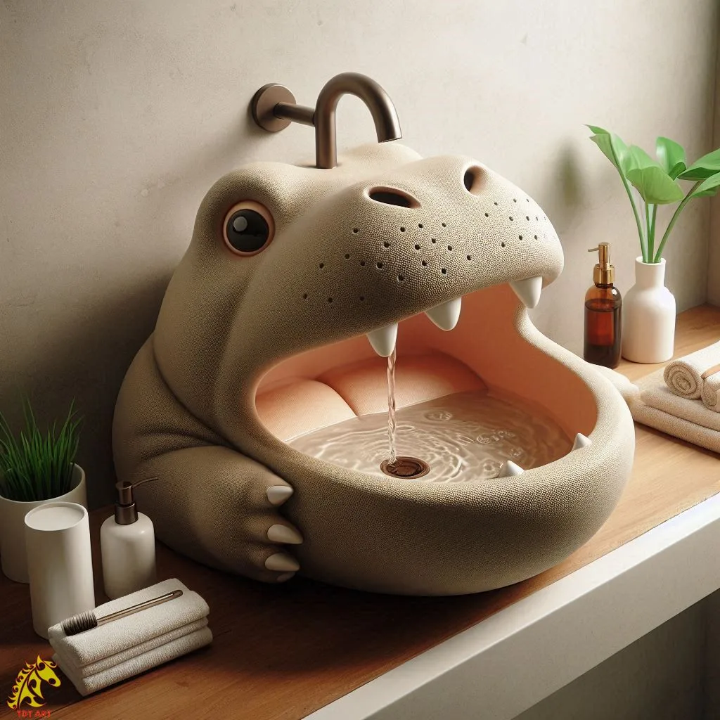 Hippo Shaped Sink Design: Fun Decor Ideas for Your Bath!