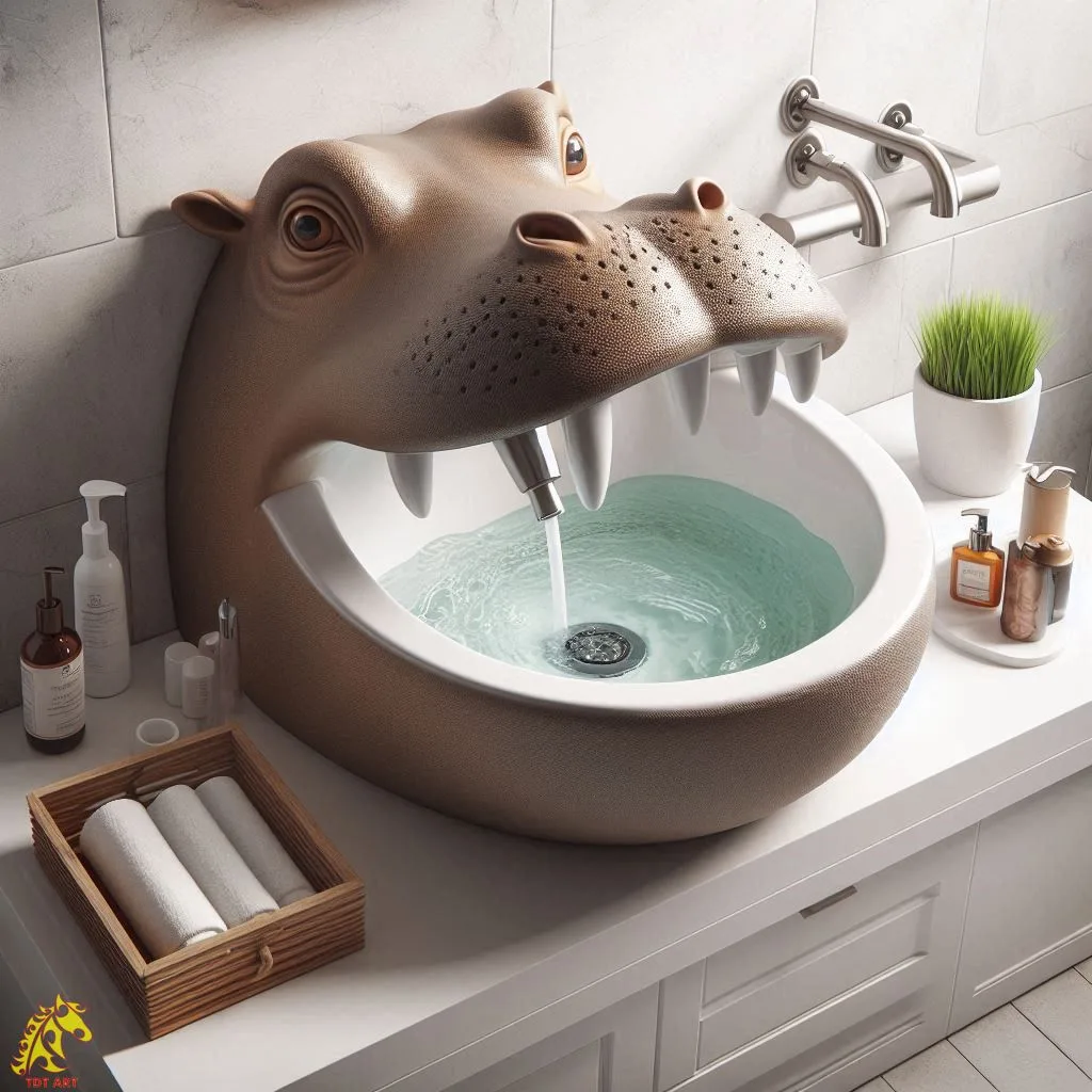 Hippo Shaped Sink Design: Fun Decor Ideas for Your Bath!