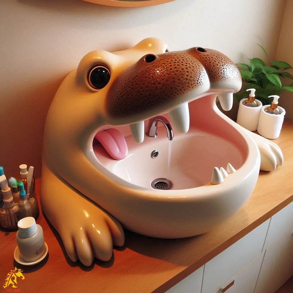 Hippo Shaped Sink Design: Fun Decor Ideas for Your Bath!