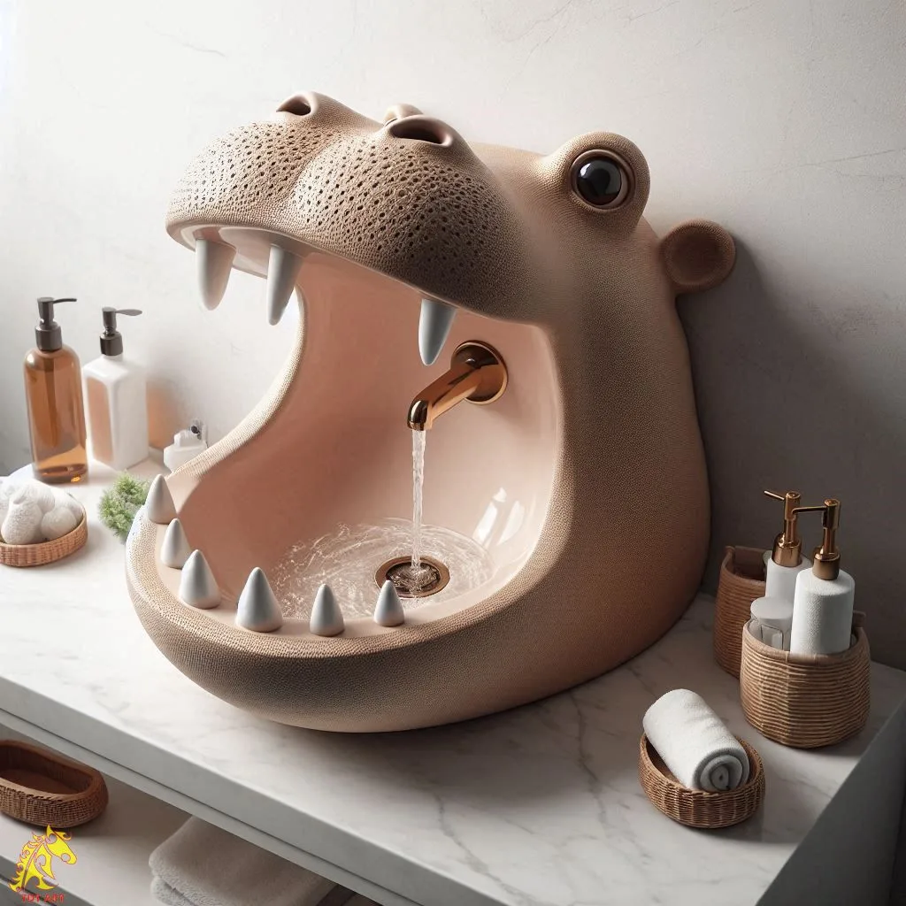 Hippo Shaped Sink Design: Fun Decor Ideas for Your Bath!