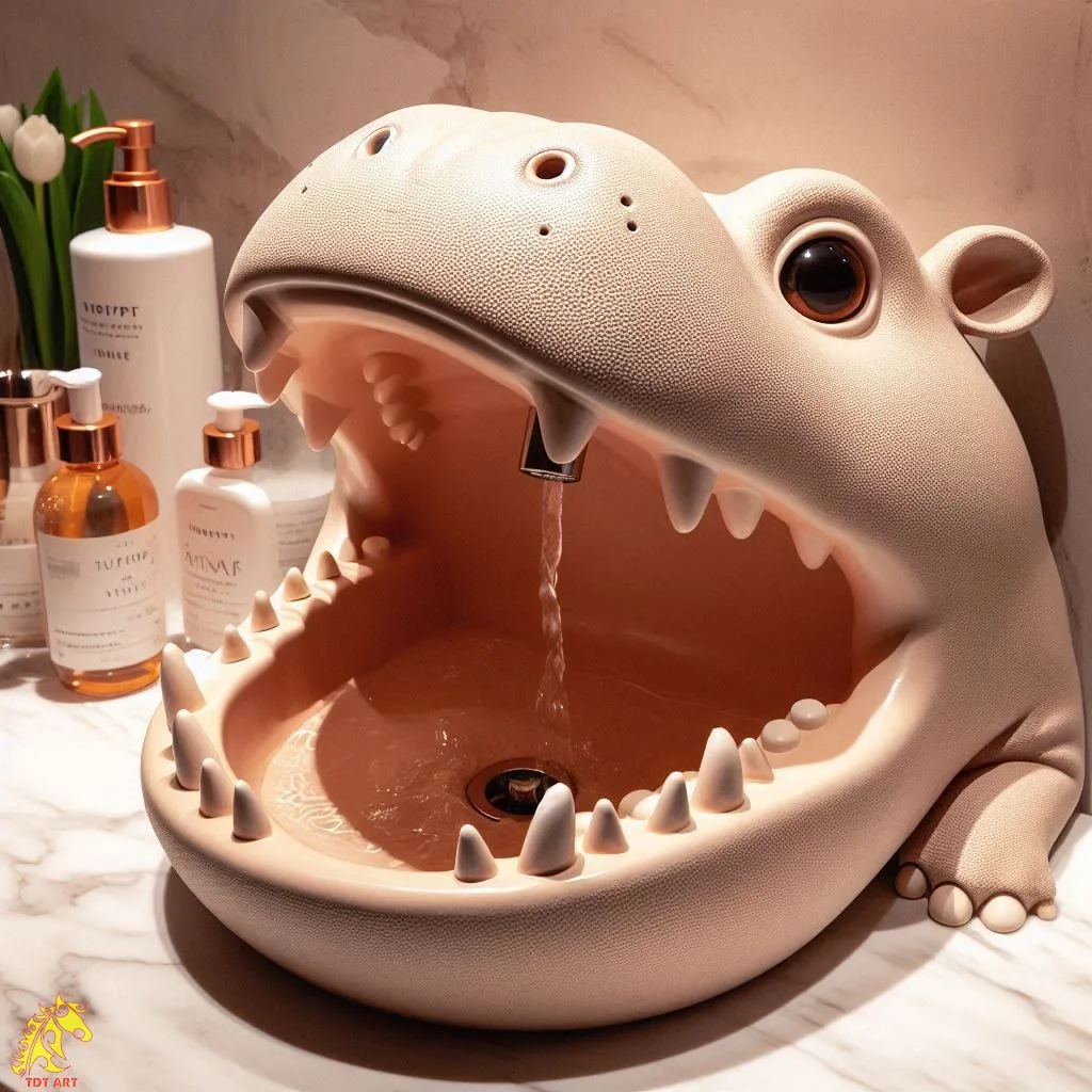 Hippo Shaped Sink Design: Fun Decor Ideas for Your Bath!