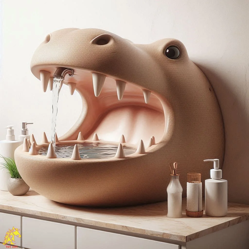 Hippo Shaped Sink Design: Fun Decor Ideas for Your Bath!