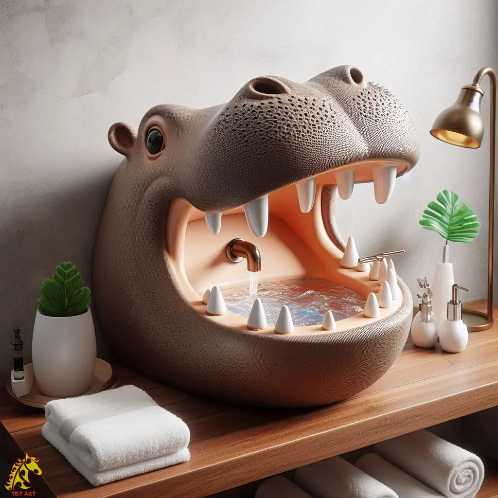 Hippo Shaped Sink Design: Fun Decor Ideas for Your Bath!