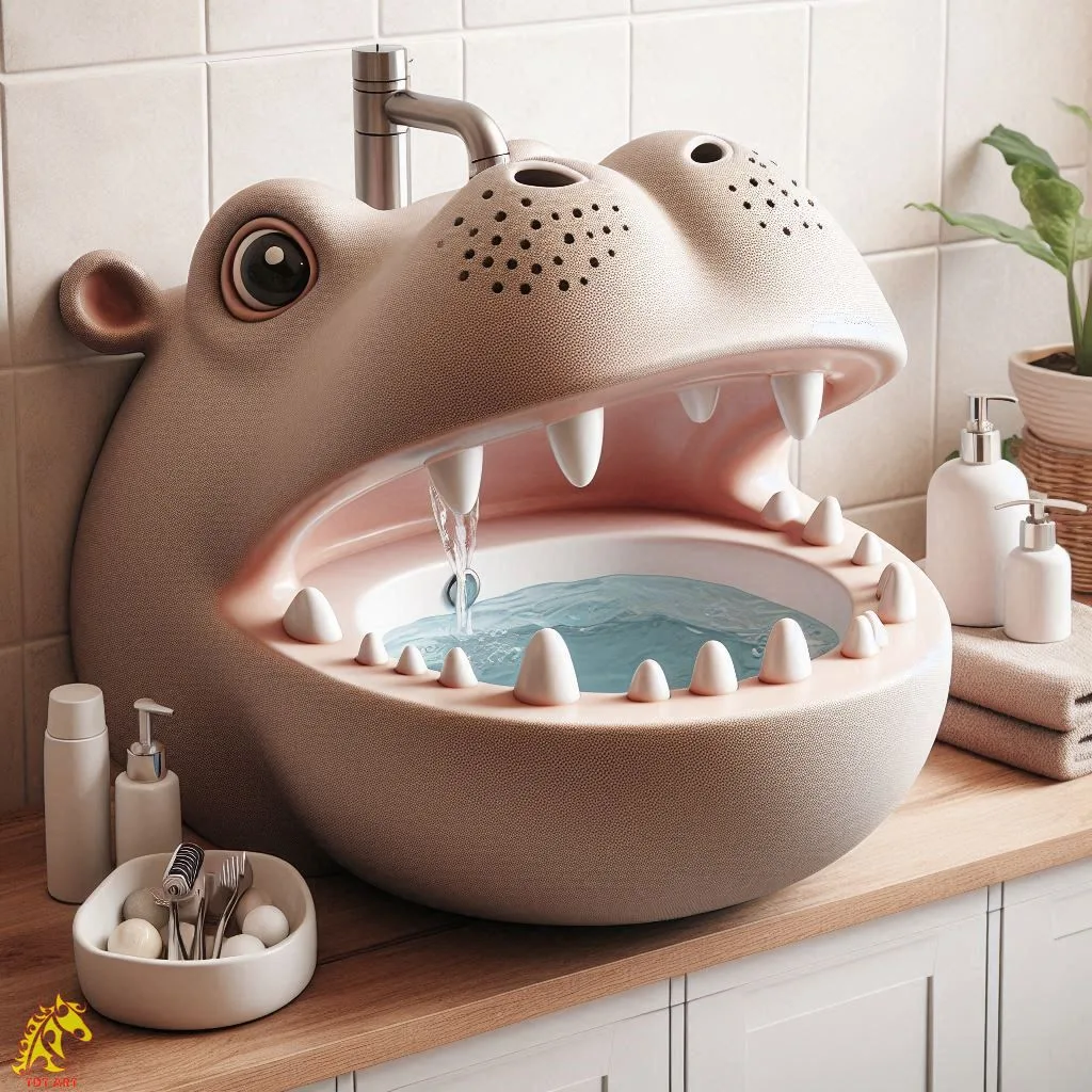 Hippo Shaped Sink Design: Fun Decor Ideas for Your Bath!