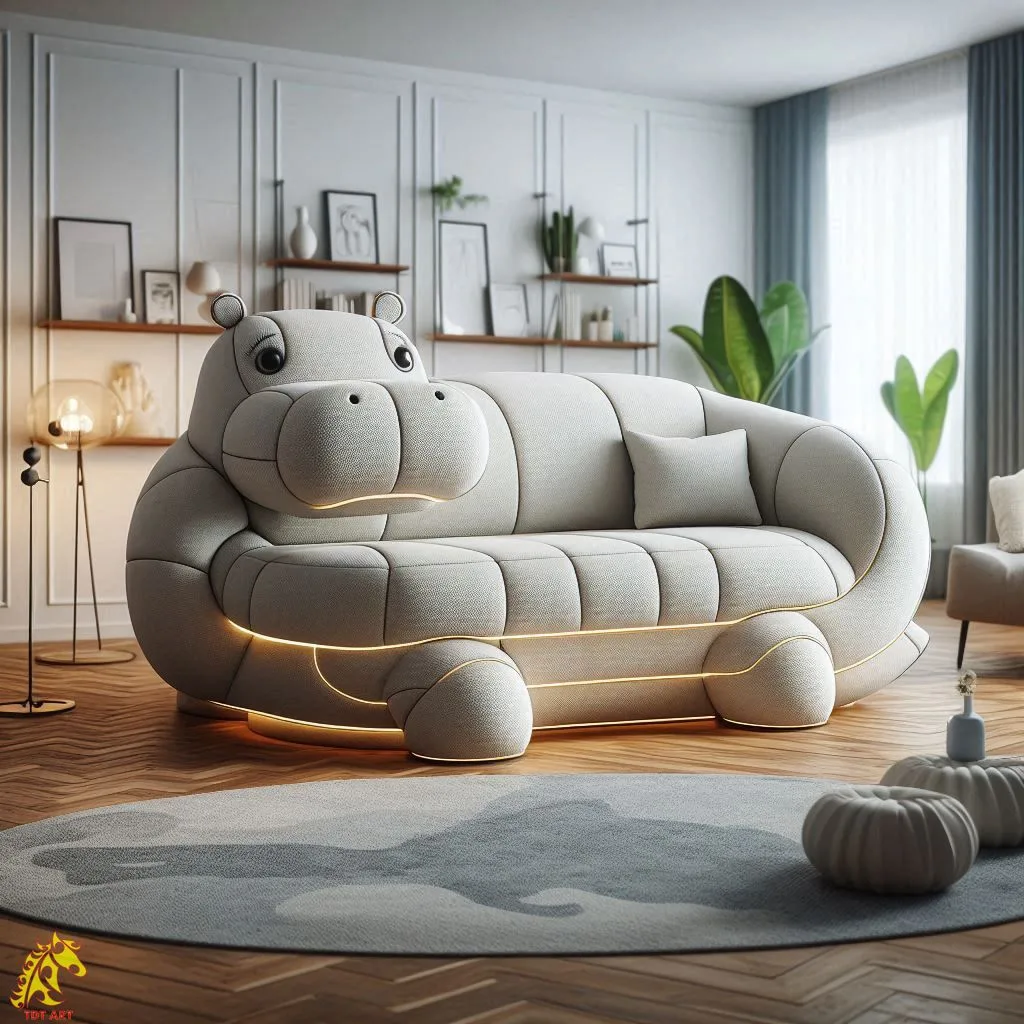 Hippo Shaped Sofa Design: A Bold Trend in Artistic Furniture