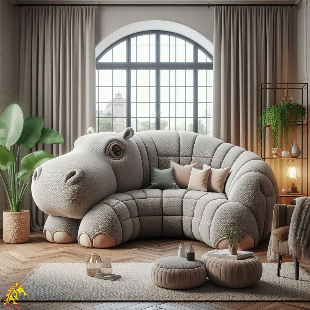 Hippo Shaped Sofa Design: A Bold Trend in Artistic Furniture