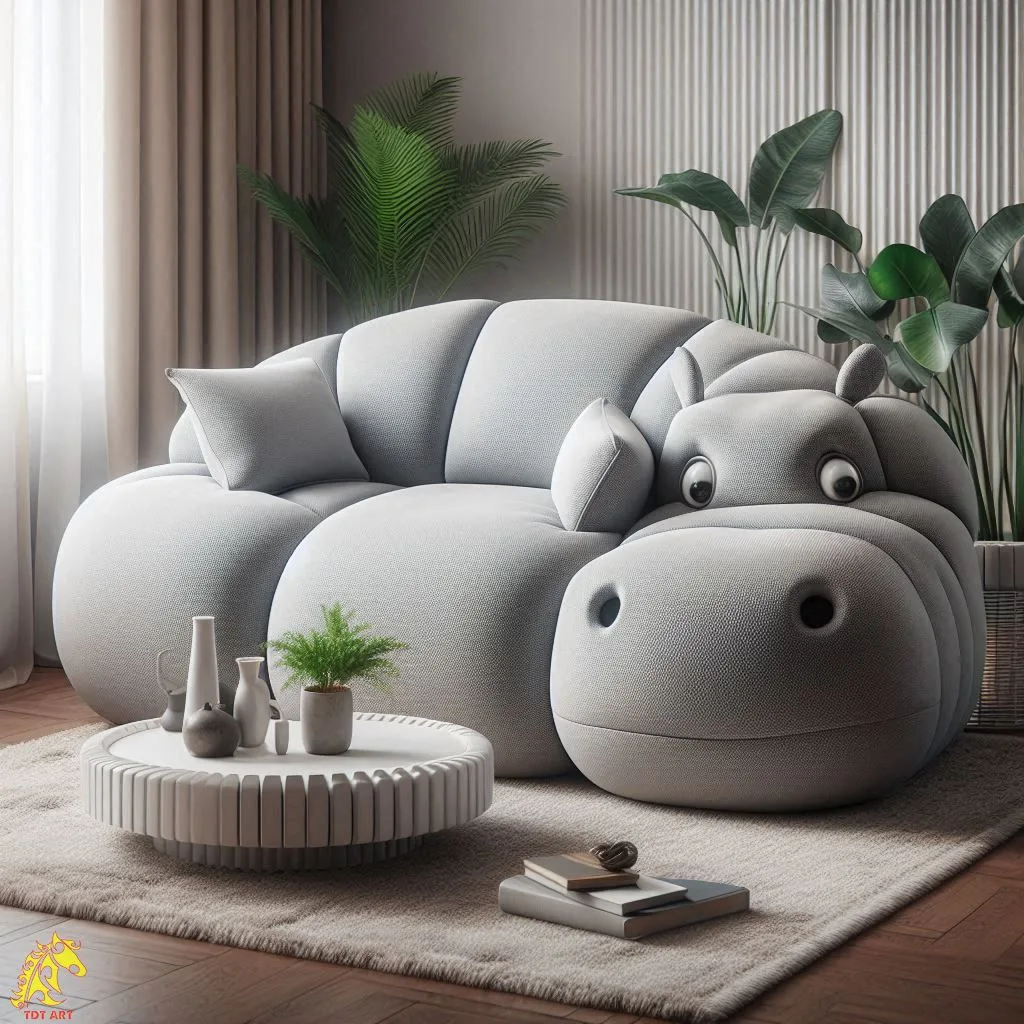 Hippo Shaped Sofa Design: A Bold Trend in Artistic Furniture