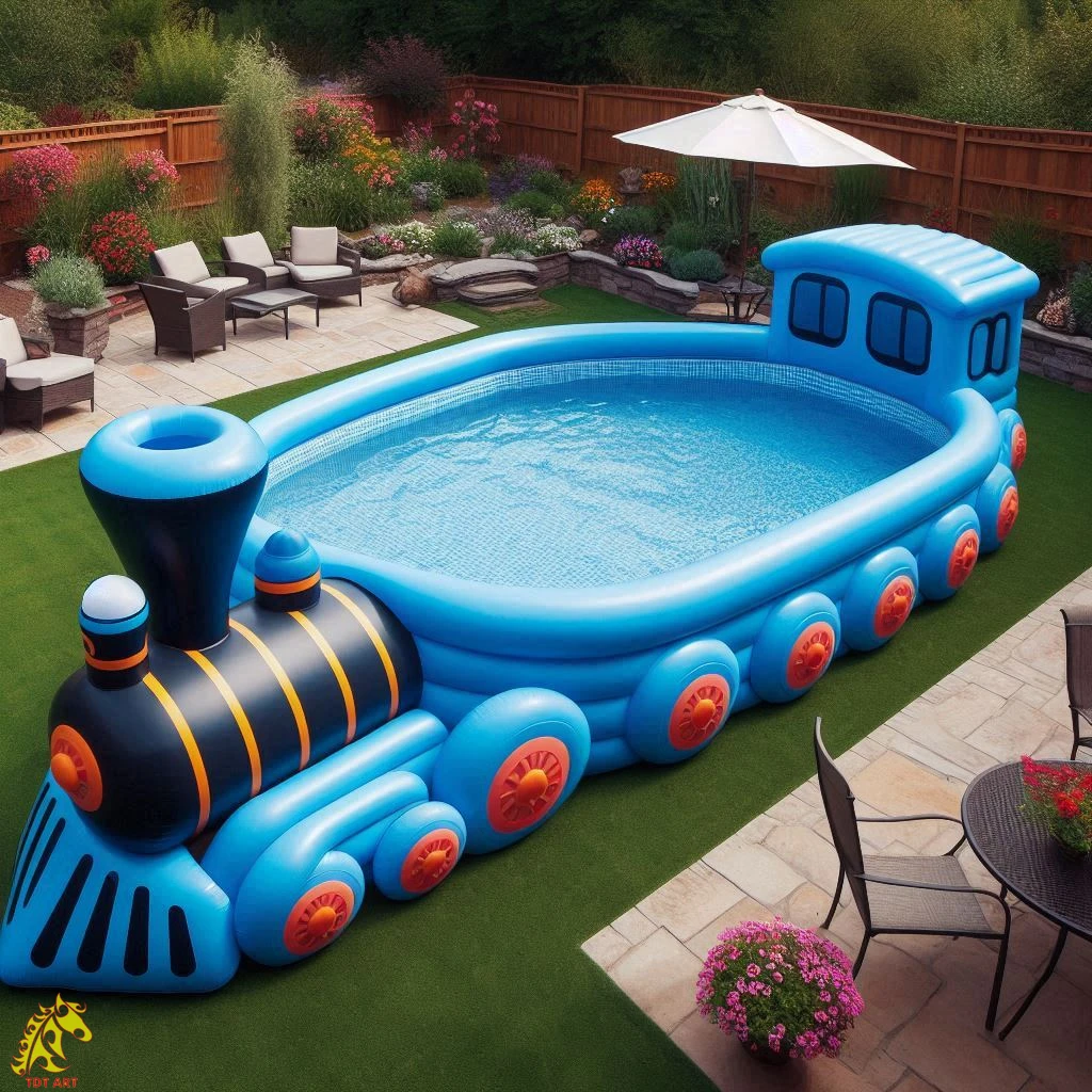 Inflatable Giant Train Pool Design: Ultimate Experience