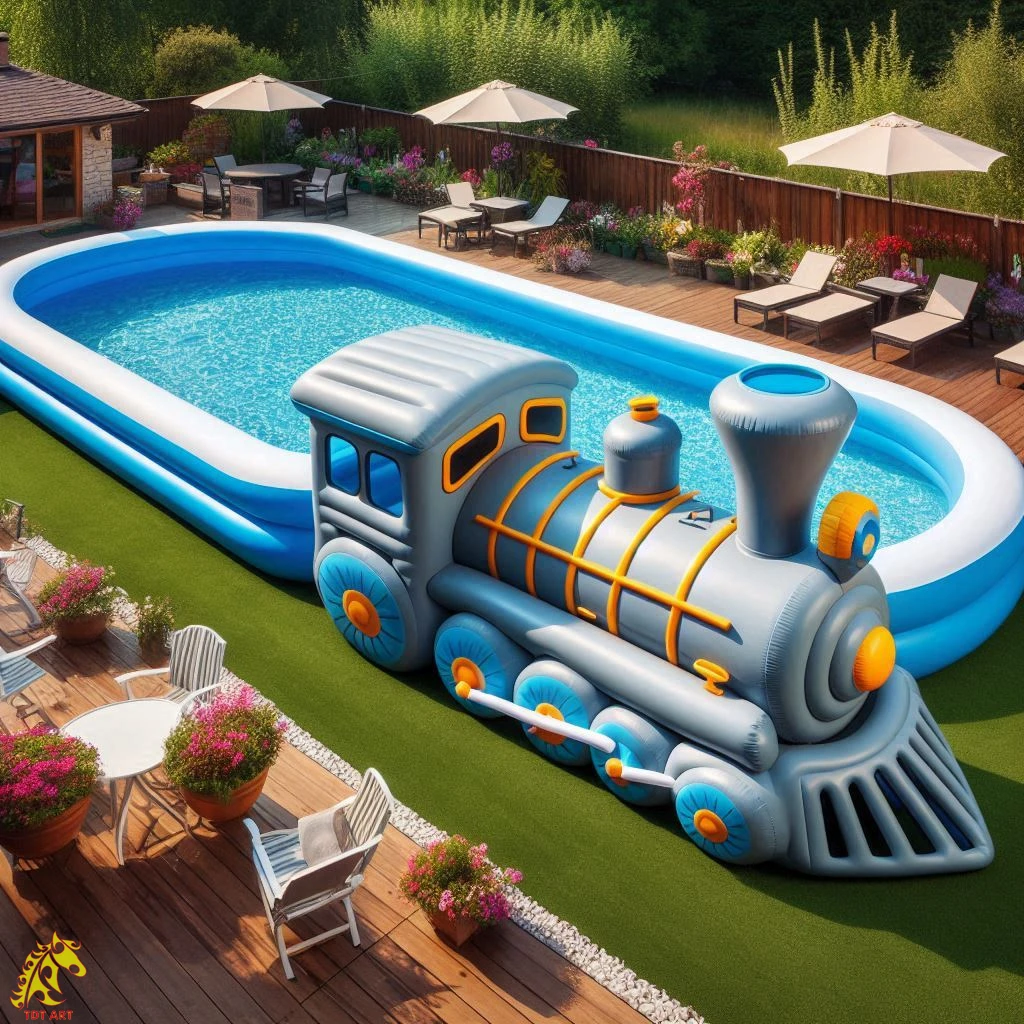 Inflatable Giant Train Pool Design: Ultimate Experience