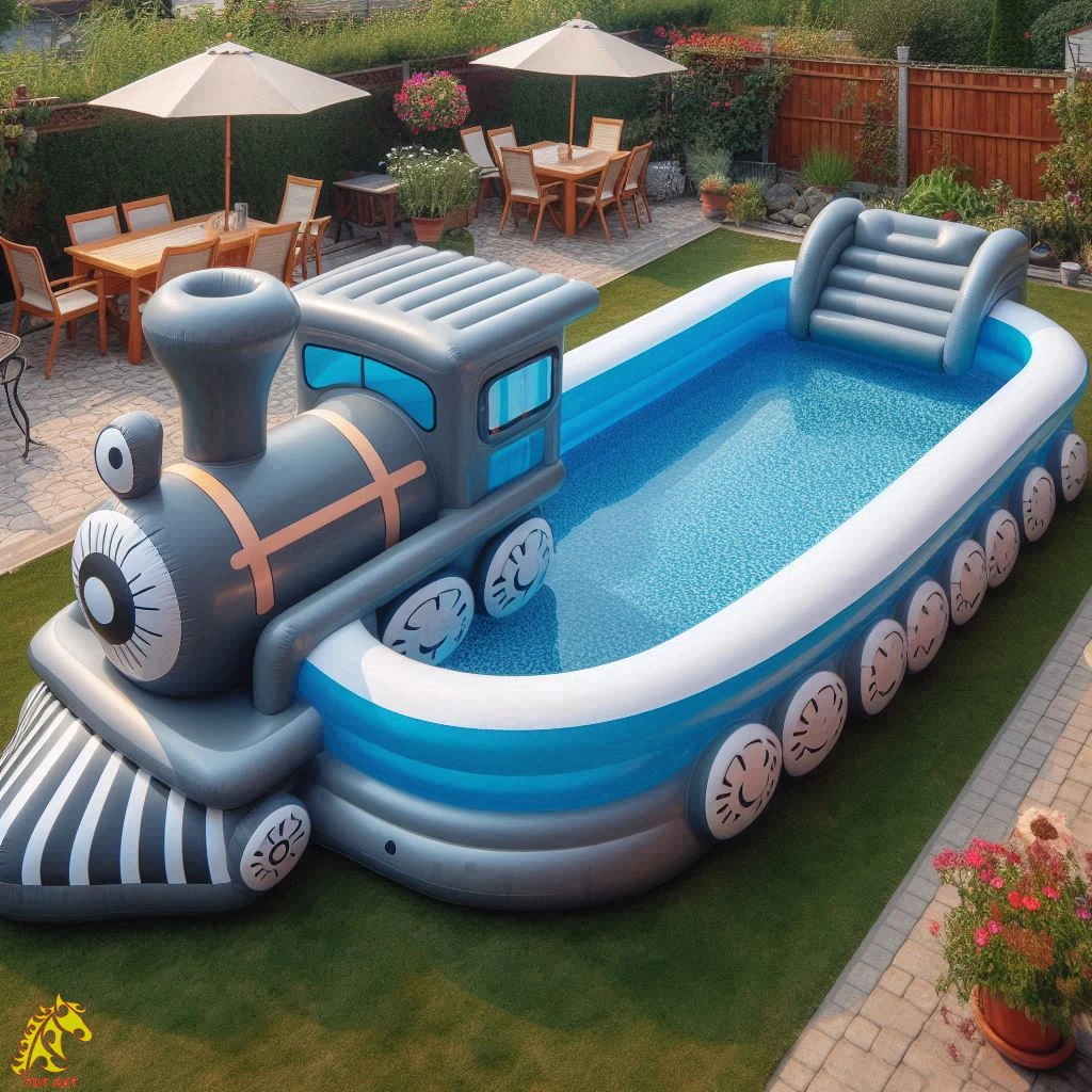 Inflatable Giant Train Pool Design: Ultimate Experience