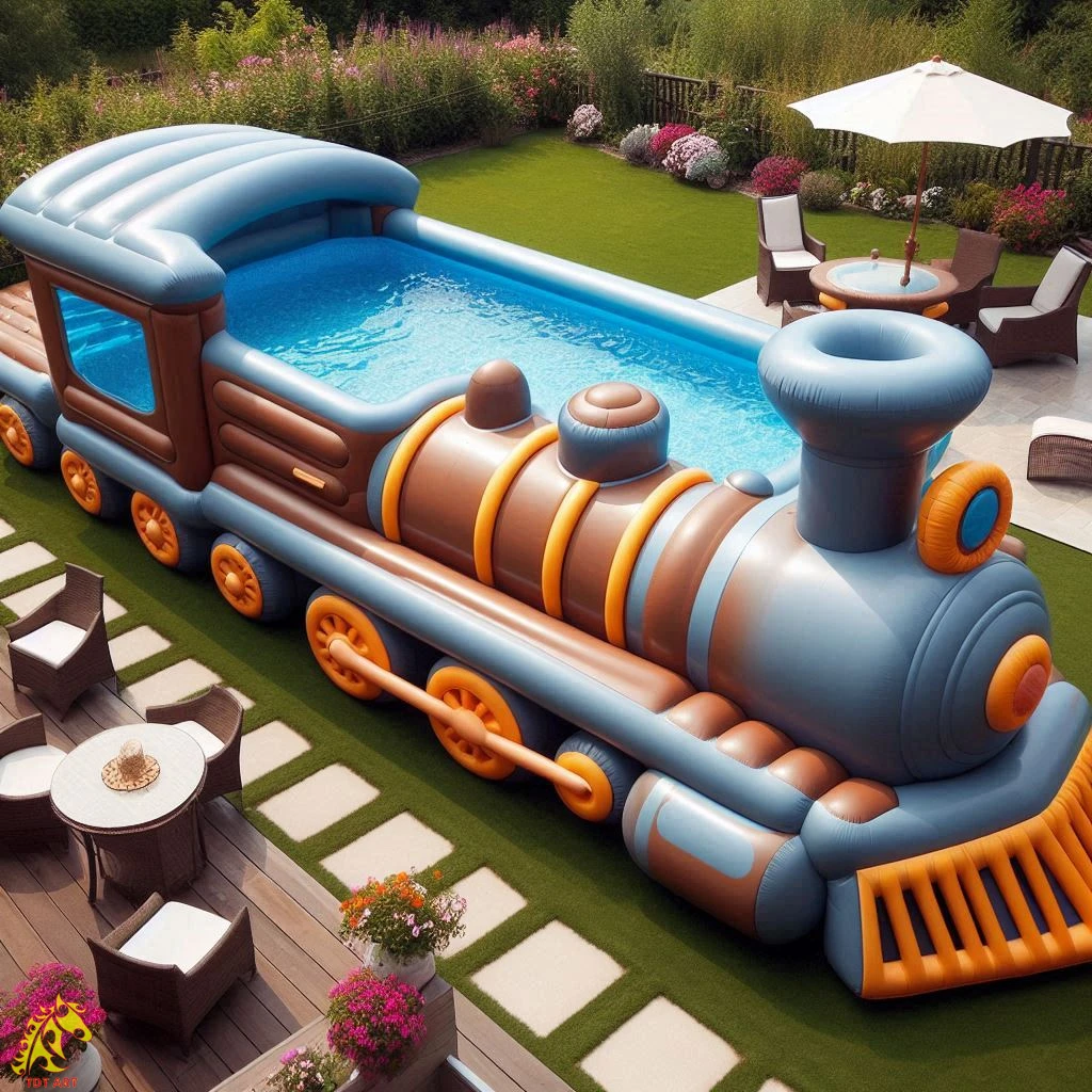 Inflatable Giant Train Pool Design: Ultimate Experience