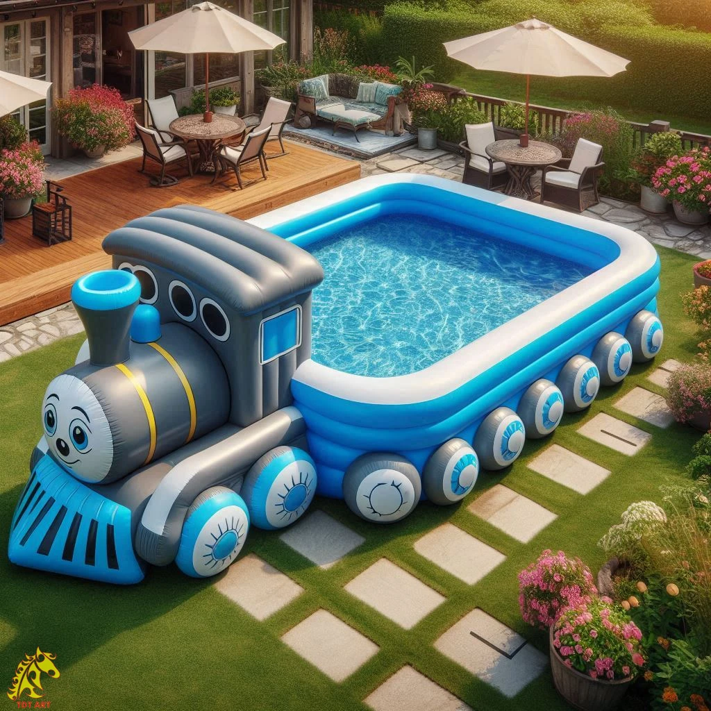 Inflatable Giant Train Pool Design: Ultimate Experience