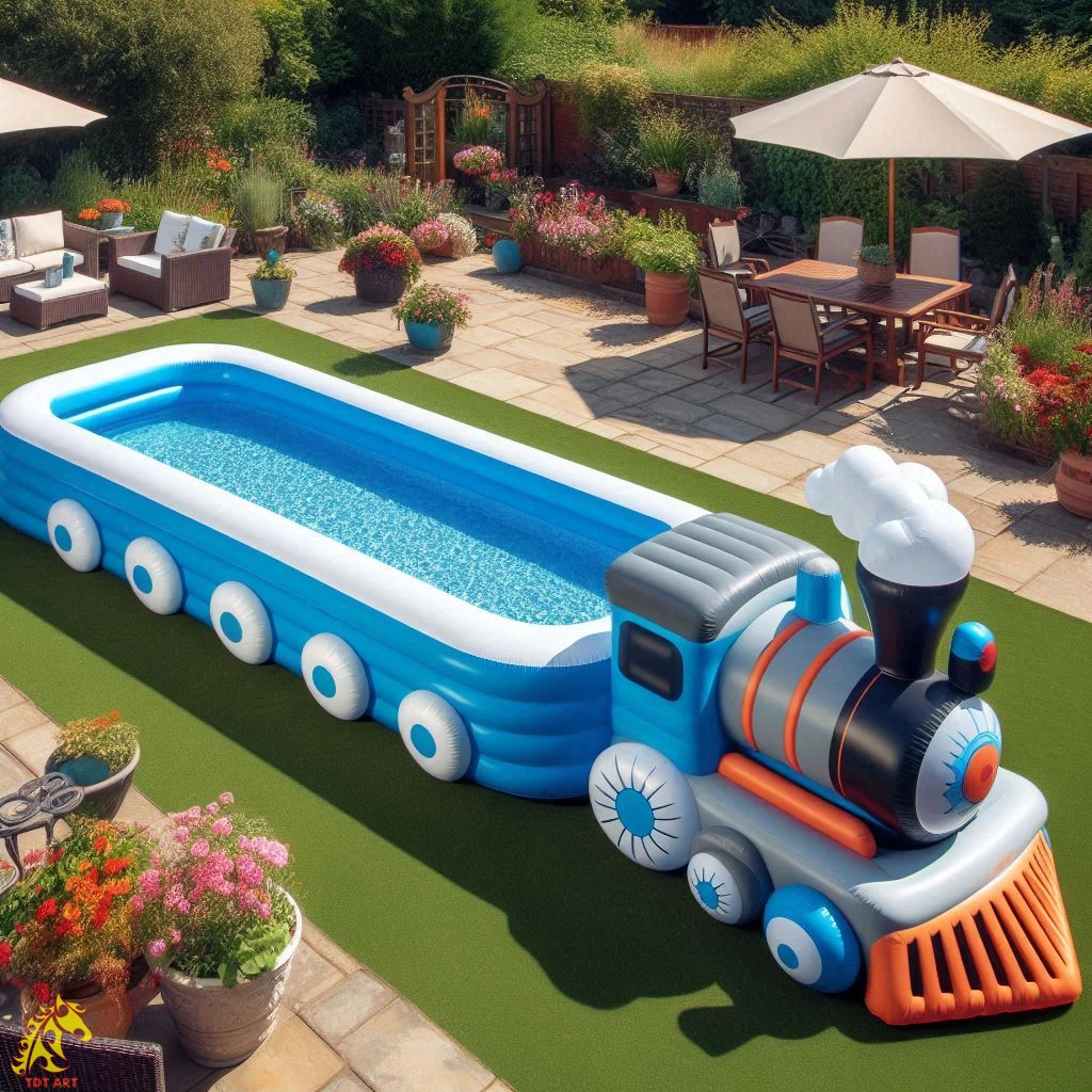 Inflatable Giant Train Pool Design: Ultimate Experience