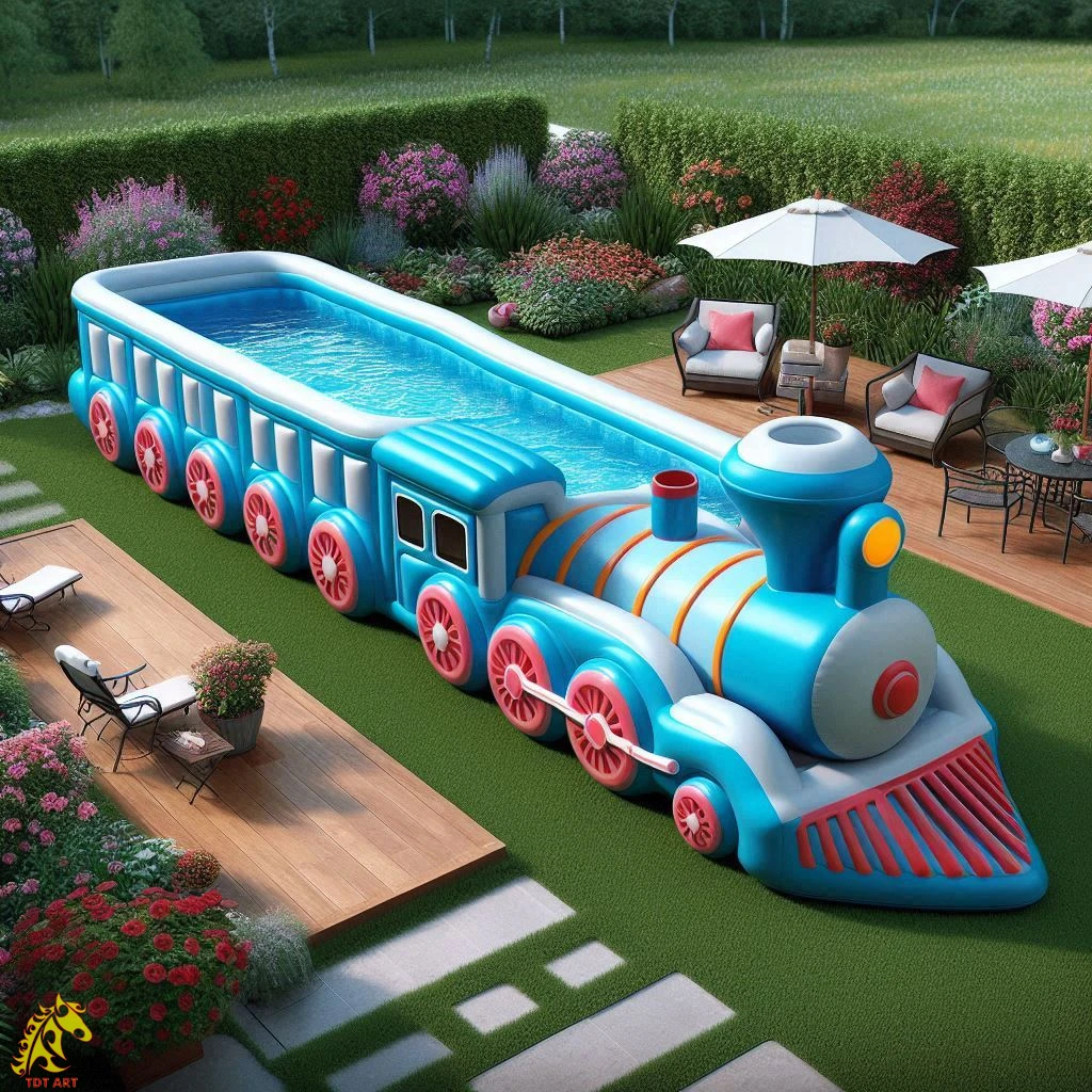 Inflatable Giant Train Pool Design: Ultimate Experience