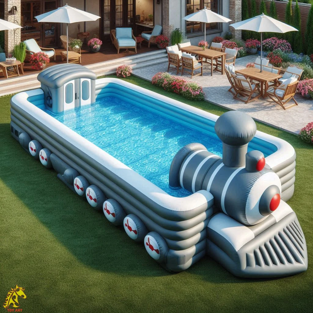 Inflatable Giant Train Pool Design: Ultimate Experience