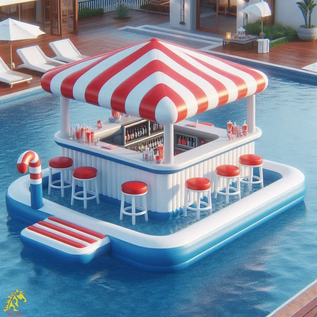 Inflatable Pool Bar with Seats Design Idea