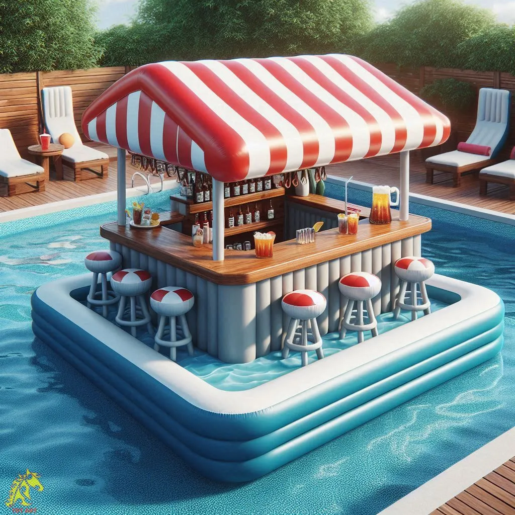 Inflatable Pool Bar with Seats Design Idea