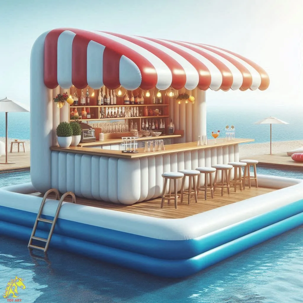 Inflatable Pool Bar with Seats Design Idea