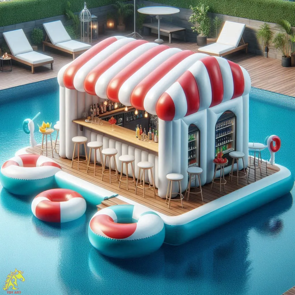 Inflatable Pool Bar with Seats Design Idea