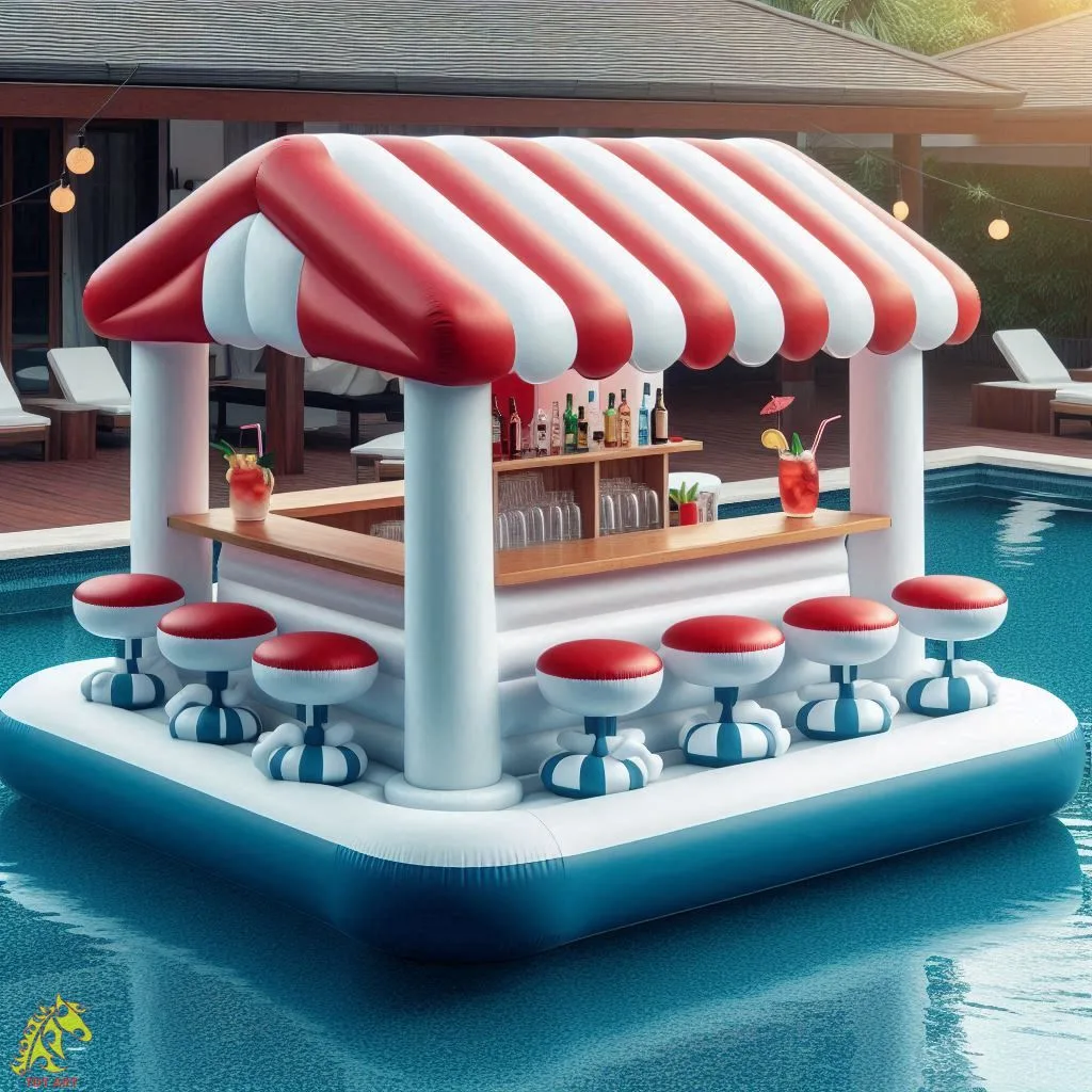 Inflatable Pool Bar with Seats Design Idea