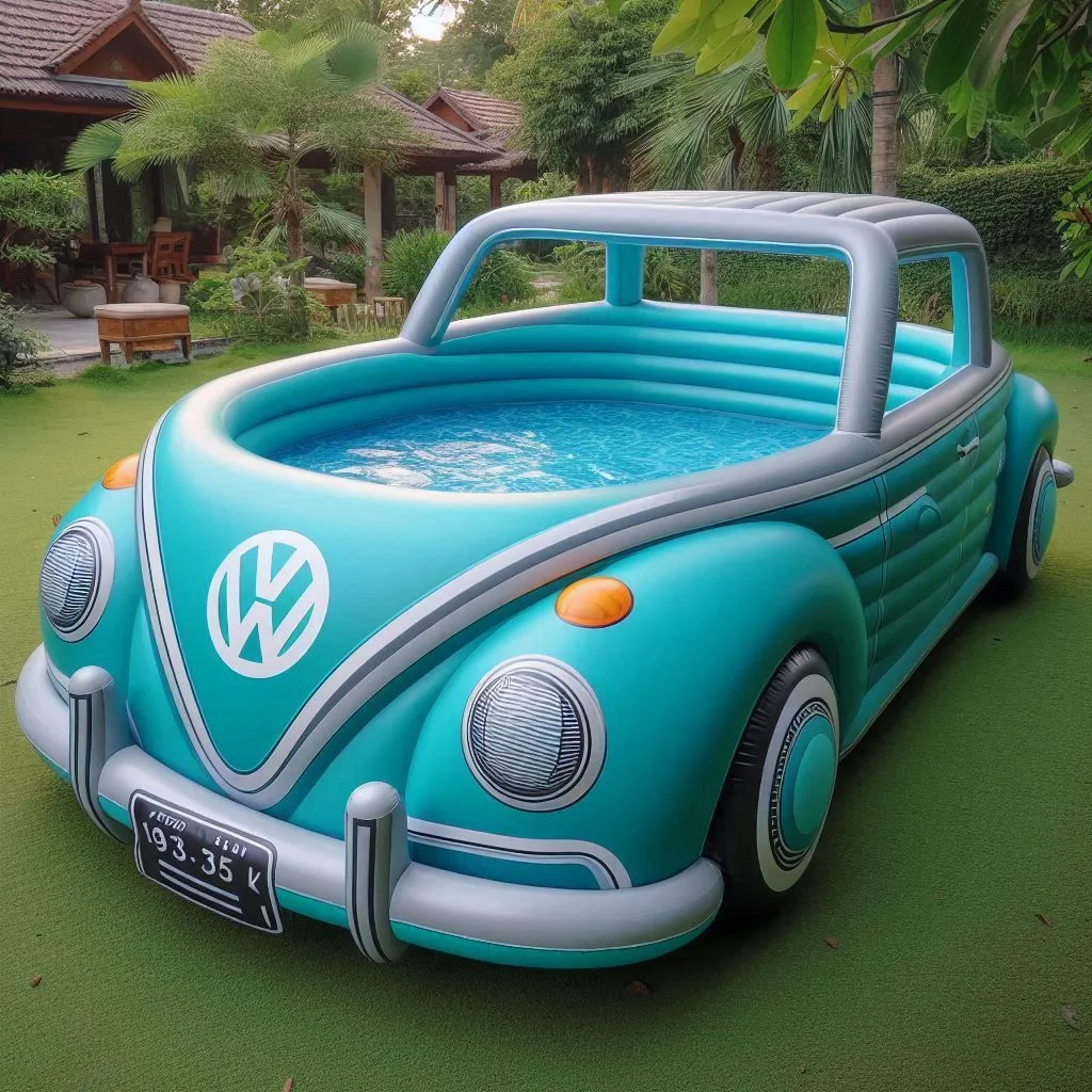 Transform your outdoor area with a retro-style inflatable Volkswagen pool