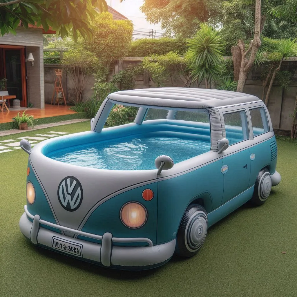 Transform your outdoor area with a retro-style inflatable Volkswagen pool