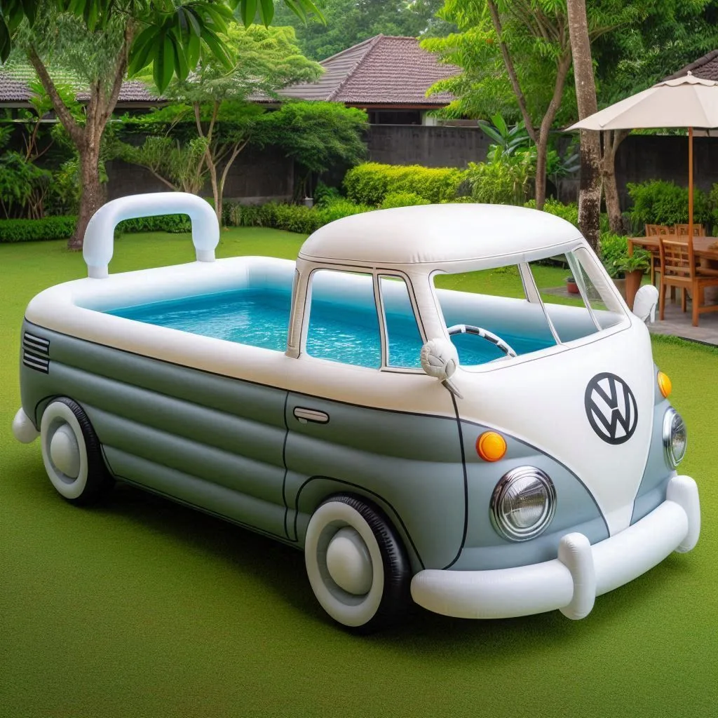 Transform your outdoor area with a retro-style inflatable Volkswagen pool