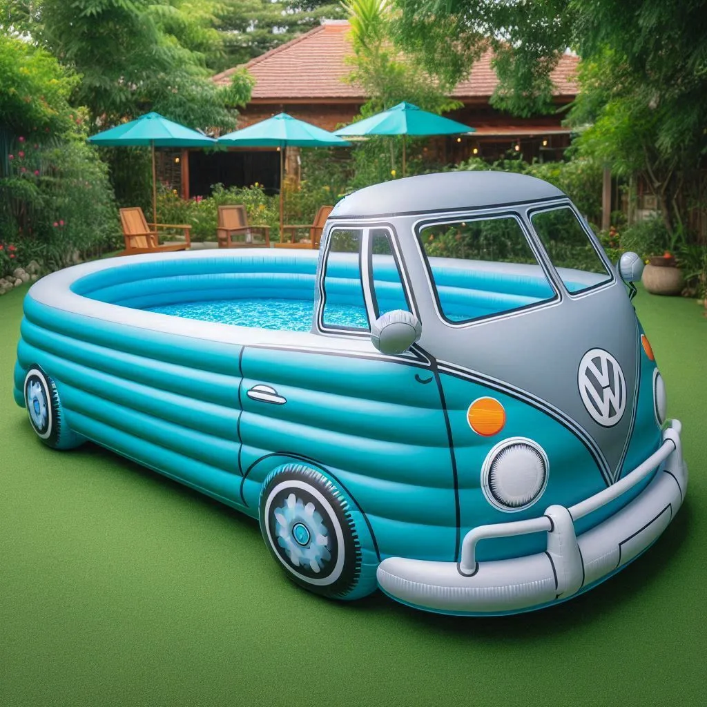 Transform your outdoor area with a retro-style inflatable Volkswagen pool