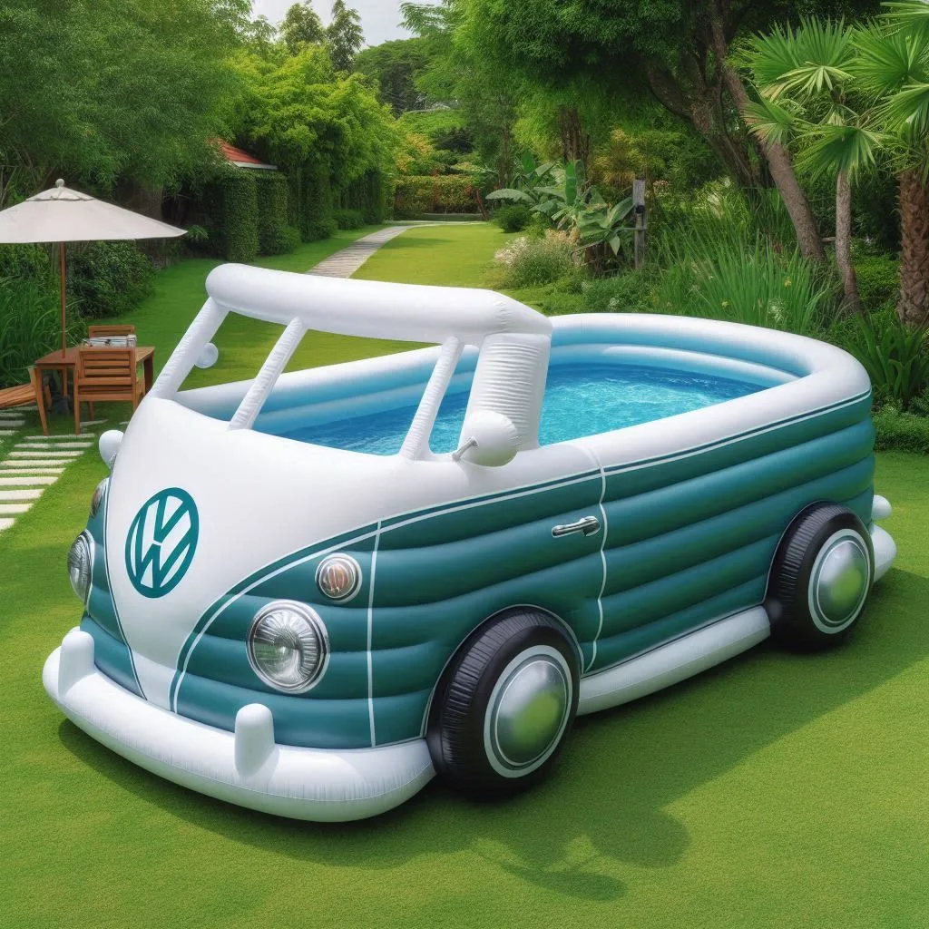 Transform your outdoor area with a retro-style inflatable Volkswagen pool