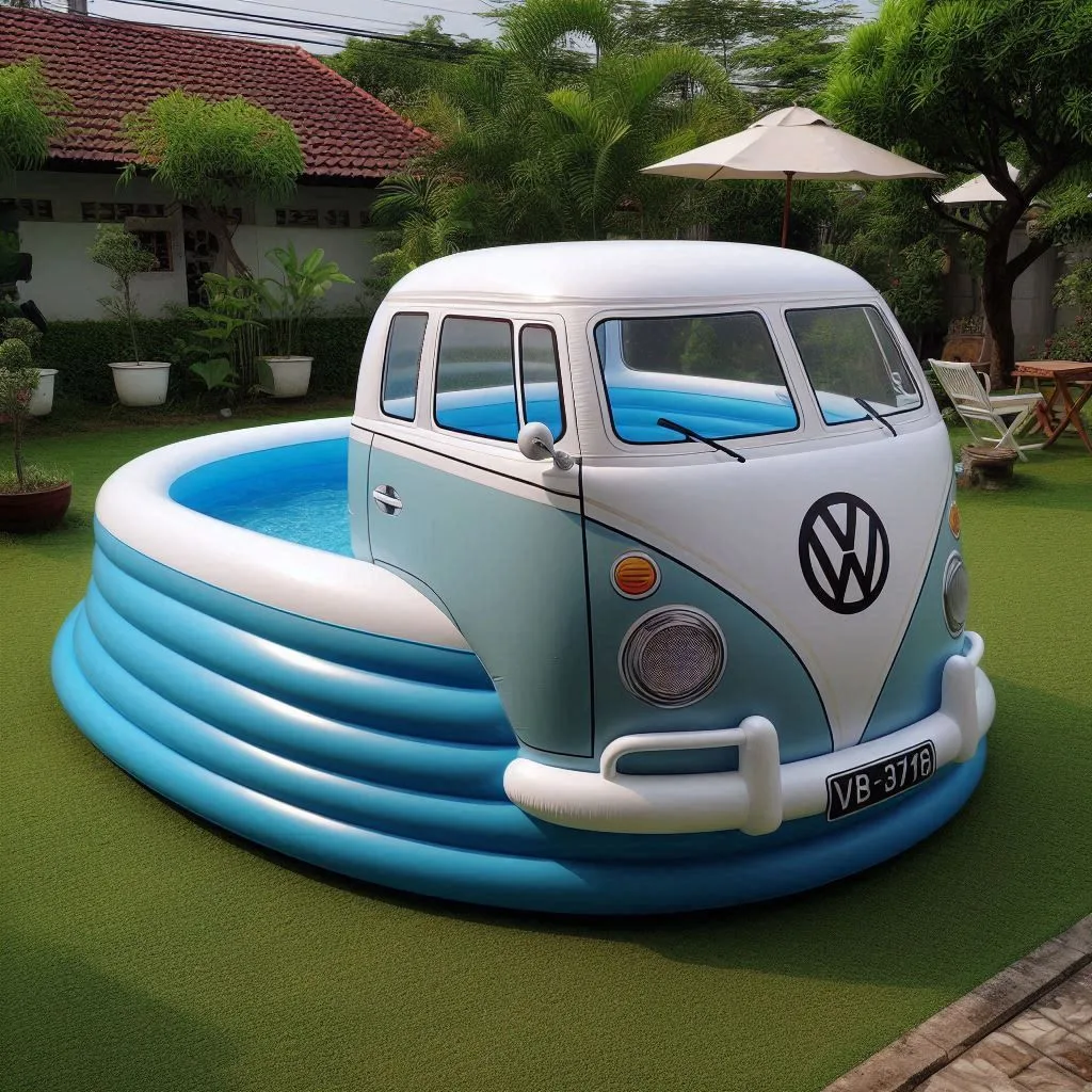 Transform your outdoor area with a retro-style inflatable Volkswagen pool