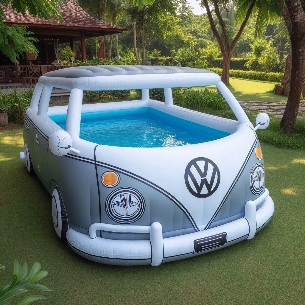 Transform your outdoor area with a retro-style inflatable Volkswagen pool