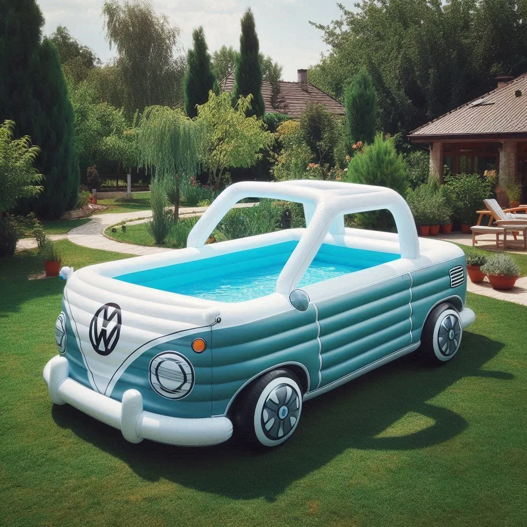 Transform your outdoor area with a retro-style inflatable Volkswagen pool