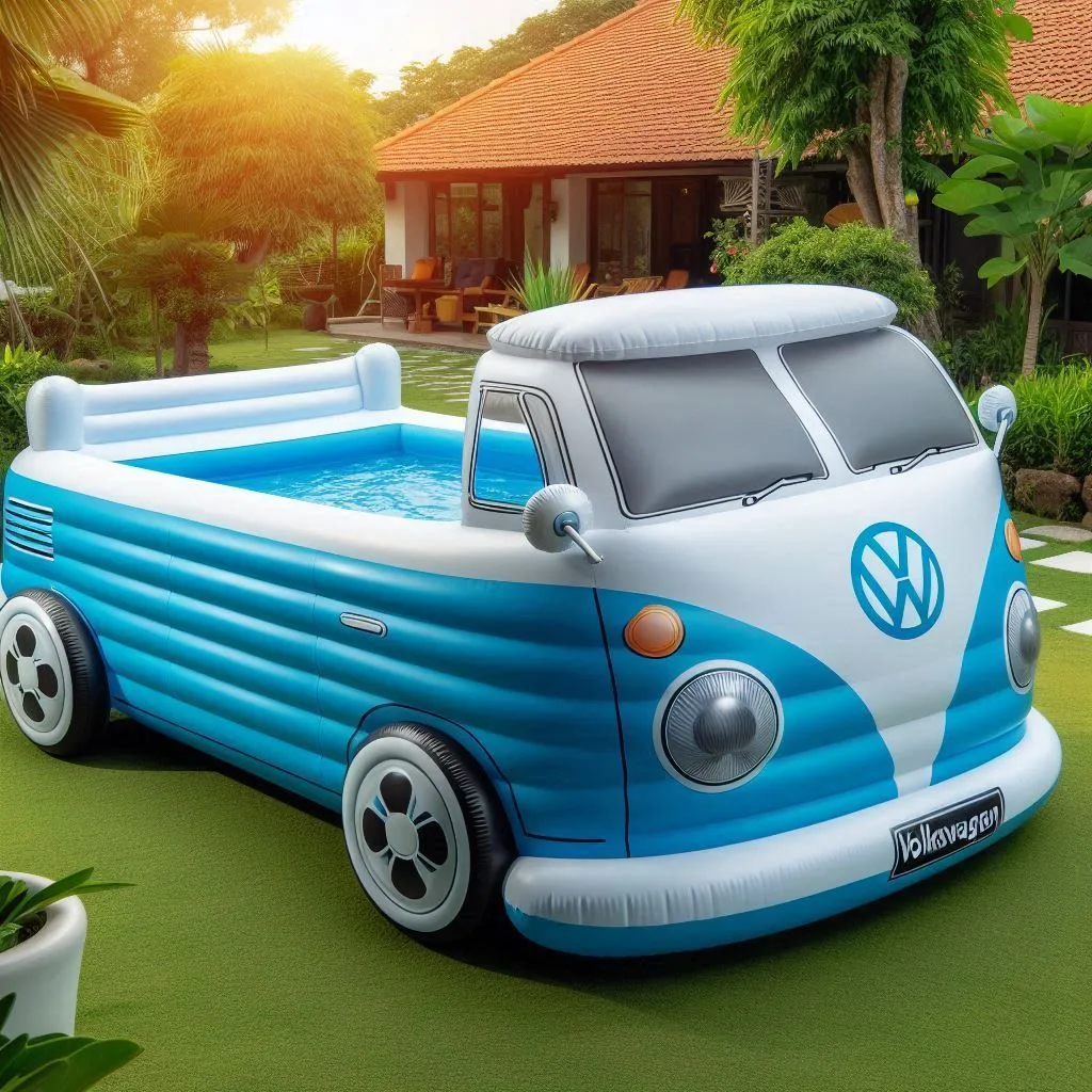 Transform your outdoor area with a retro-style inflatable Volkswagen pool