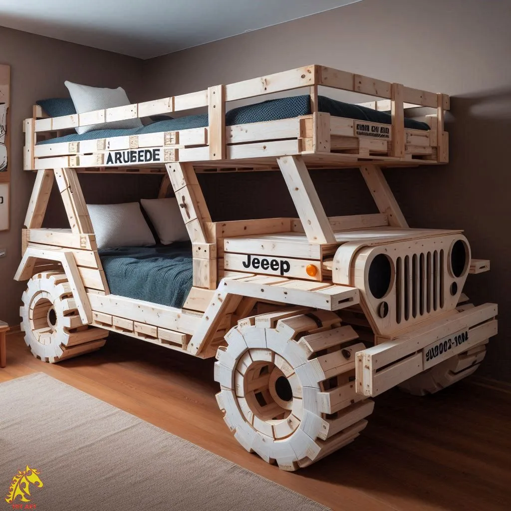 Jeep Inspired Pallet Bunk Bed: A Journey into Adventure and Imagination