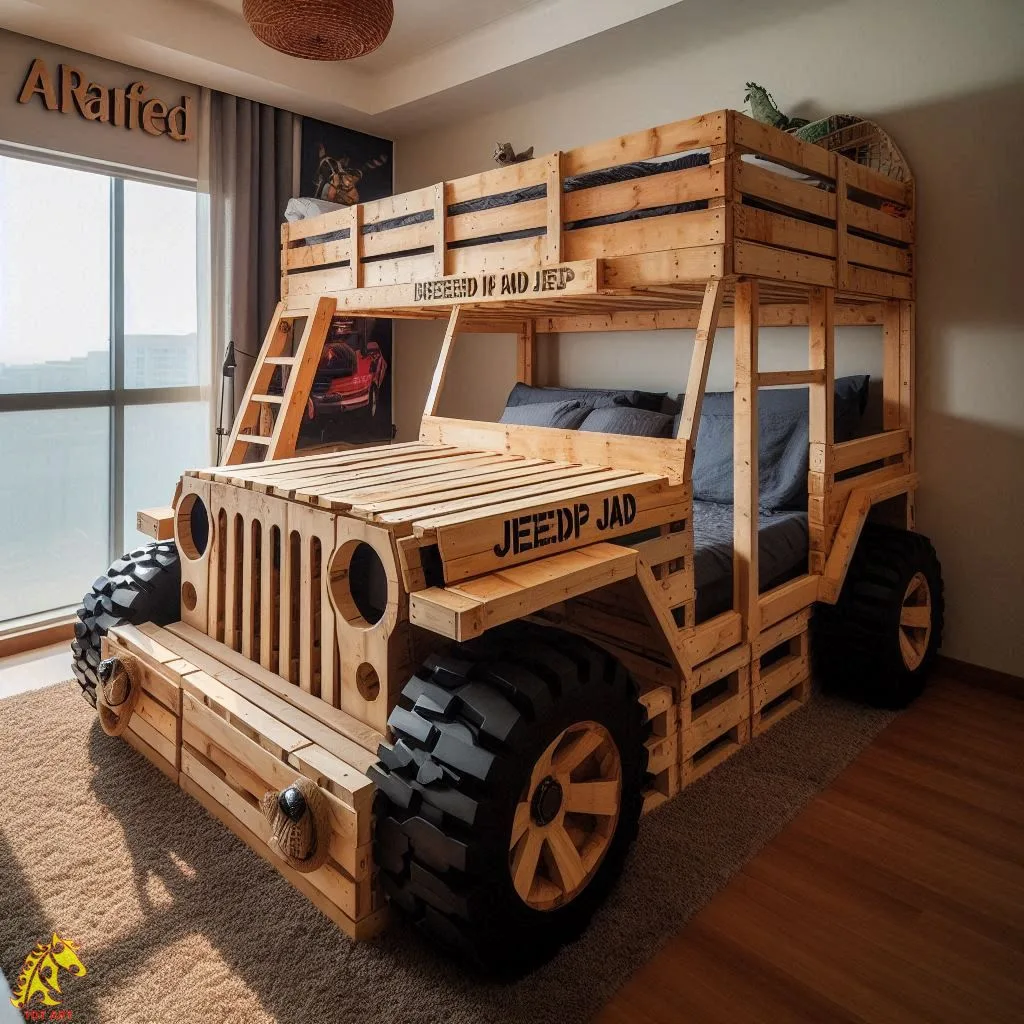 Jeep Inspired Pallet Bunk Bed: A Journey into Adventure and Imagination